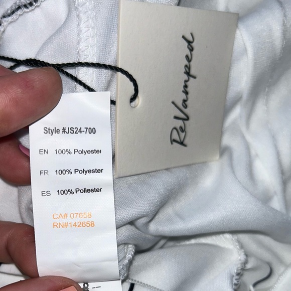 *NWT!* Revamped S white with black stripes mini dress - Picture 15 of 16